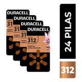 Duracell Pila Auditiva 312, Zinc Aire 1.45v, 24 Pilas