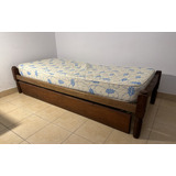 Cama Marinera Auxiliar Sofá Cama Madera Maciza Algarrobo