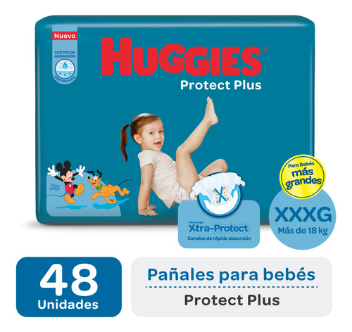 Pañales Huggies Protect Plus Tamaño Extra Extra Extra Grande (xxxg)