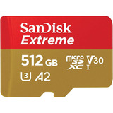 Memoria Micro Sd 512gb Sandisk Quickflow 4k Uhd 190mb/s 