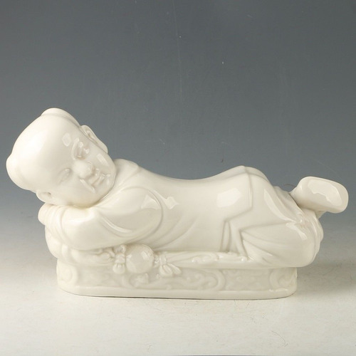 Almohada China De Porcelana  Dehua 33x10x10 Cms