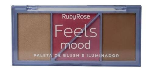 Paleta Feels Moods Rubor Blush  Iluminador Ruby Rose