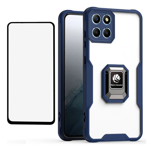 Funda Uso Rudo Con Anillo Para Huawei Honor  +mica