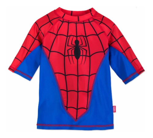 Traje De Baño Camisa Spiderman Niño Original Disney Store