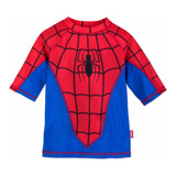 Traje De Baño Camisa Spiderman Niño Original Disney Store