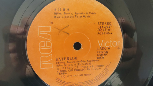 Vinilo Single Abba Ten Cuidado -waterloo(az127