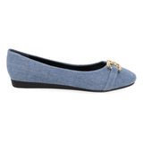 Balerina De Piso Vazza Color Azul Denim Para Mujer