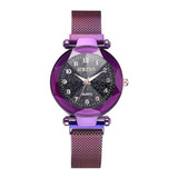 Reloj Dama Morado Elegante Meibo