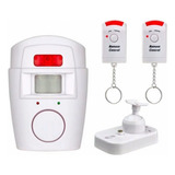 Kit Alarme Residencial Sensor De Presença S/ Fio Sirene Cor Branco