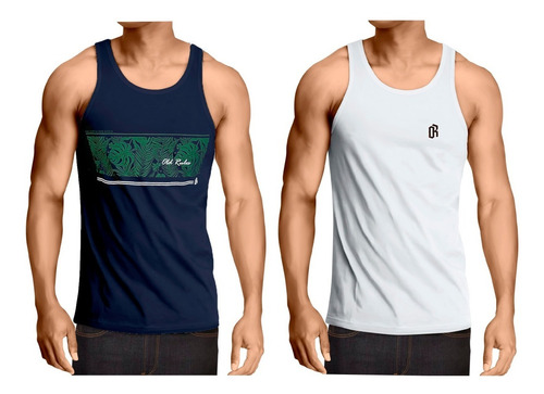 Kit 5 Camisetas Masculinas Regata Blusa Cavada Estampadas