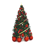Árvore Natal Imperial Decorada 3,50m Luxo 180 Enfeites