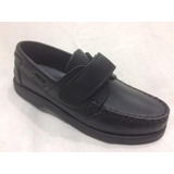 Zapato Náutico, Colegial Con Abrojo 27-33