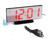 Relogio Despertador Mesa Digital Led Espelhado Tela Lcd Nf