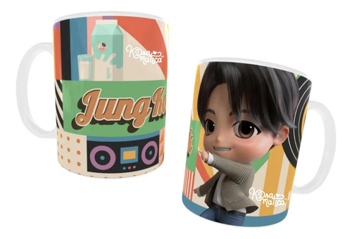 Taza De Cerámica Bts Tiny Tan Army Kpop 325 Ml