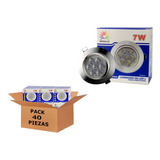 Plafon Led 7w Spot Dirigible Empotrado Paquete 40 Piezas