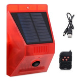 Alarma Autónoma Dual Solar Carga Usb Sirena Sensor Control Remoto 4 Modos 129db Ip65 Tbcin