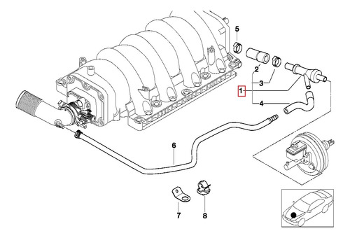 Racor Valvula Aspiracion Motor Bmw E39 540i X5 Motor M62 Foto 3