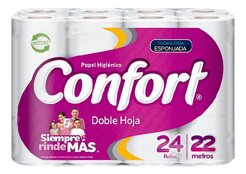 Papel Higiénico Confort 22 Metros X 24 Rollos