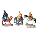 Reyes Magos De Resina Ser De 3 Figuras