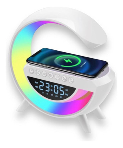 Lampara Inteligente Bluetooth Reloj Despertador Cargador 