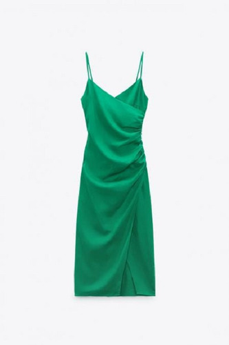 Vestido Verde Para Fiesta Marca Zara (poco Uso)