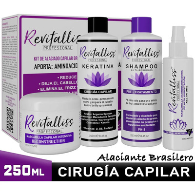 Keratina Brasileña Revitalliss Cirugía Capilar +champú 250ml | Meses sin interés