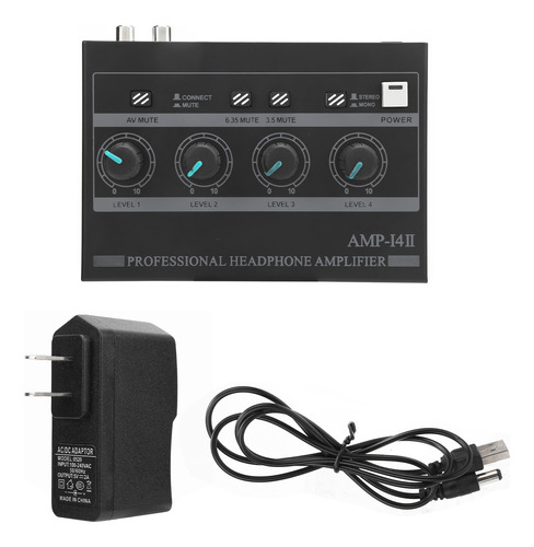 Amplificador De Auriculares Estéreo De 4 Canales Kit Monitor