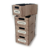 4 Cajon Cajas Apilables Fibroplus Fibrofacil C/identificador