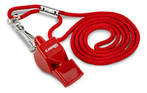 Cannon Sports Premium Silbato Rojo De 3 Cámaras Con Cordón