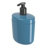 Porta Sabonete Líquido Em Plástico Azul Atlantic 450ml- Coza