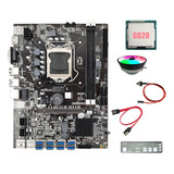 Placa Base B75 Eth De 8 Usb, Cpu G620, Ventilador, Cable De