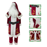 Fantasia Roupa Papai Noel Veludo Luxo Profissional Completa