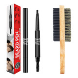 Pincel Lapiz Para Barba Y Bigote Jye Con Cepillo Doble Jye Color Negro