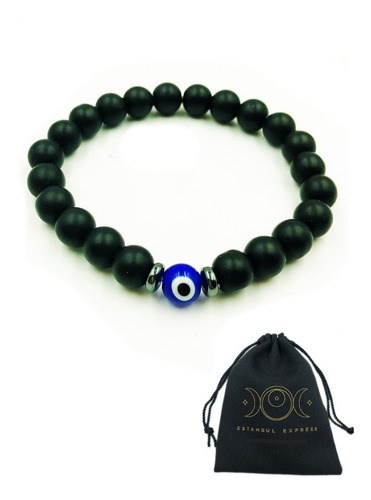 Pulsera Unisex Piedras 100% Piedras Naturales Con Ojo Turco