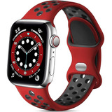 Malla P/ Reloj Apple Watch 2 3 4 5 6 7 8 9 Rojo 38 A 41mm