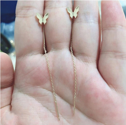 Hermosos Aretes De Mariposa Únicos Largos