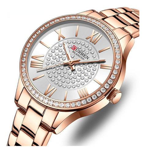 Relojes De Cuarzo Inoxidable Elegantes Curren Diamond