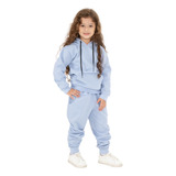 Conjunto Infantil Moletom Menina Calça Punho Blusa Capuz