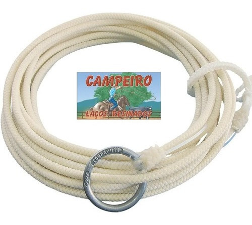 Laco Trançado Campeiro Super 10mm-15mts Argola Inox