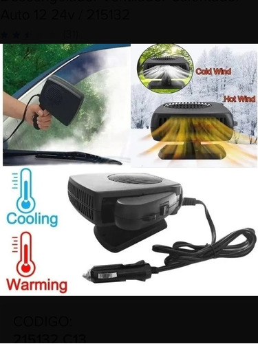 Calefactor Para Auto Ventilador 12v 300w! 