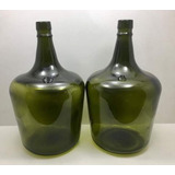  Damajuana/ Botellon De Vidrio, 5 Litros. Antiguas  Verde