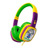 Headphone Kids Oex Hp302 Cartoon Roxo/verde