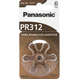 60 Pilhas Baterias Auditiva Panasonic Zinc Air Pr312 10 Cart