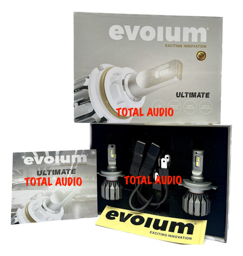 Kit D Focos Led Hyperled Evolum Ultimate 15000lm H7/h11/9006