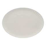 Plato Redondo Bandeja Carton Blanca Nº4 25 Cm X 100 Und