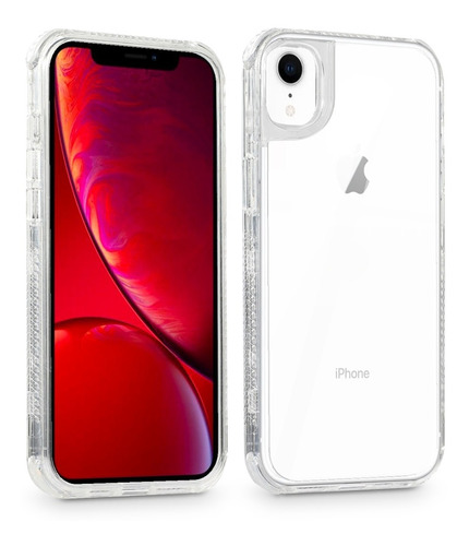 Funda Para iPhone Uso Rudo Alto Impacto Transparente 3 En 1