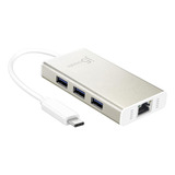 Adaptador De Concentrador Usb C Gigabit Ethernet Y 3 Puer...