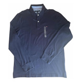 Camiseta Tipo Polo Tommy Hilfiger Hombre F090 Talla M Azul