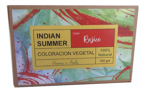 Henna De La India Kit Vegetal Color Rojizo
