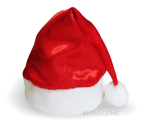 Touca Natal Gorro Papai Noel Cetim Ly-505 Multiart